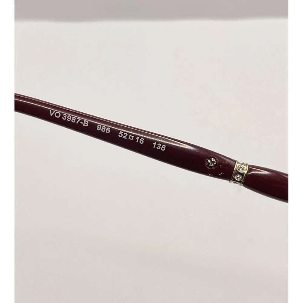 VOGUE VO3987B 986 Top Bordeaux Purple Pale Gold Women's FRAME ONLY‎ 52/16/135